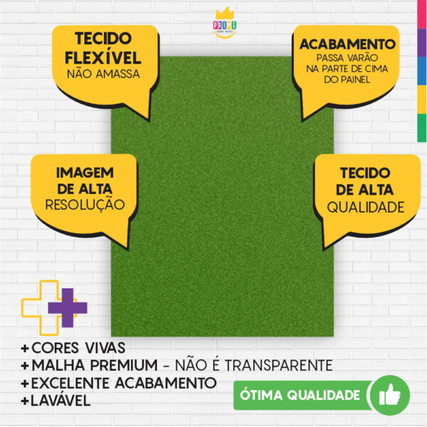 Painel de Festa Retangular 3D Verde Oliva casadinho 1,75m x 2,20 Cor Lisa Tecido - Image 3