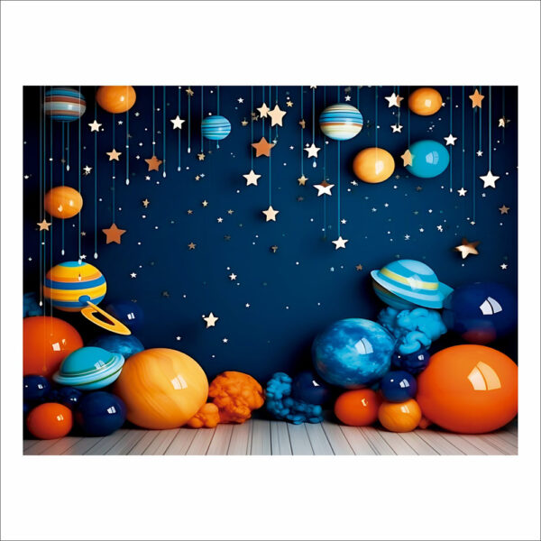 Fundo Fotográfico Cenário Galáxia Astronauta  2,20m x1,50m F546 - Image 3
