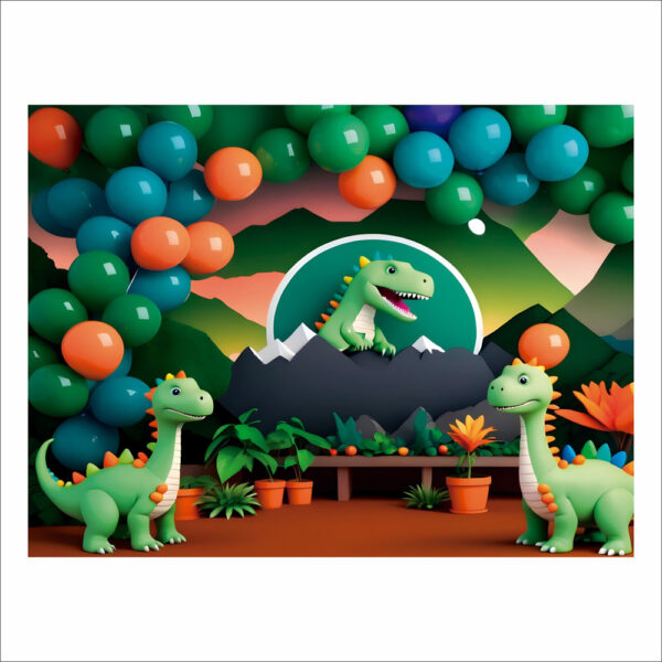 Fundo Fotográfico Cenário Dinossauro 2,20m x1,50m F689 - Image 3