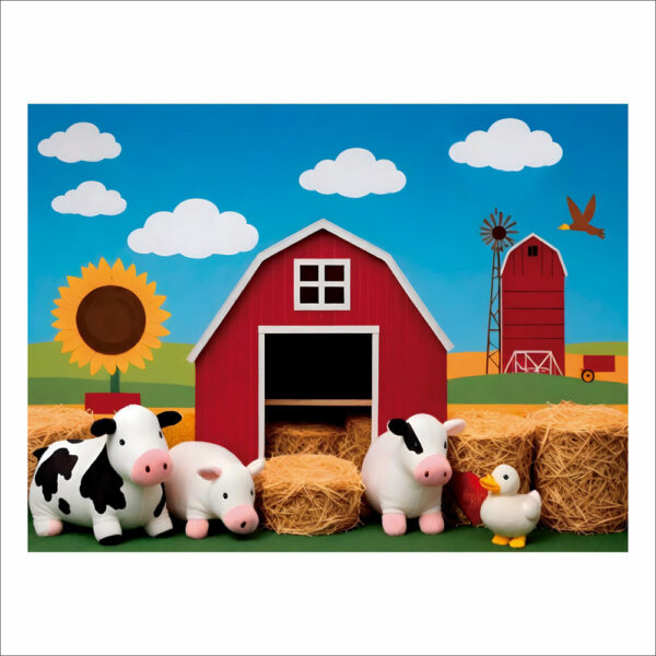Fundo Fotográfico Cenário Fazendinha Cute 2,20m x1,50m F672 - Image 3