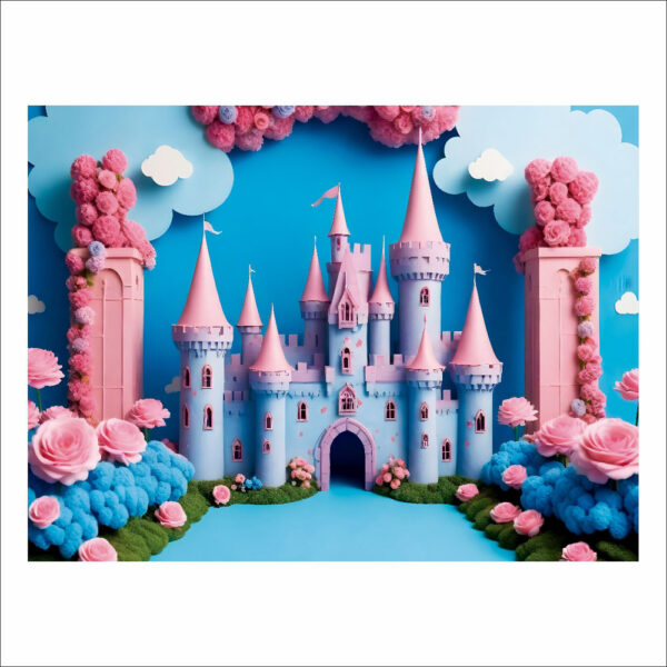 Fundo Fotográfico Cenário Castelo Princesa em Tecido 2,20m x1,50m F830 - Image 3