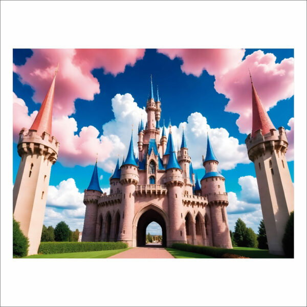 Fundo Fotográfico Cenário Castelo Princesa  em Tecido 2,20m x1,50m F835 - Image 3
