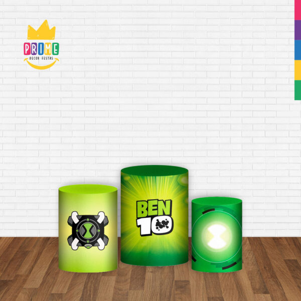 Trio Capa Cilindro Ben 10 3d Em Tecido Com Elástico OUTLET - Image 2