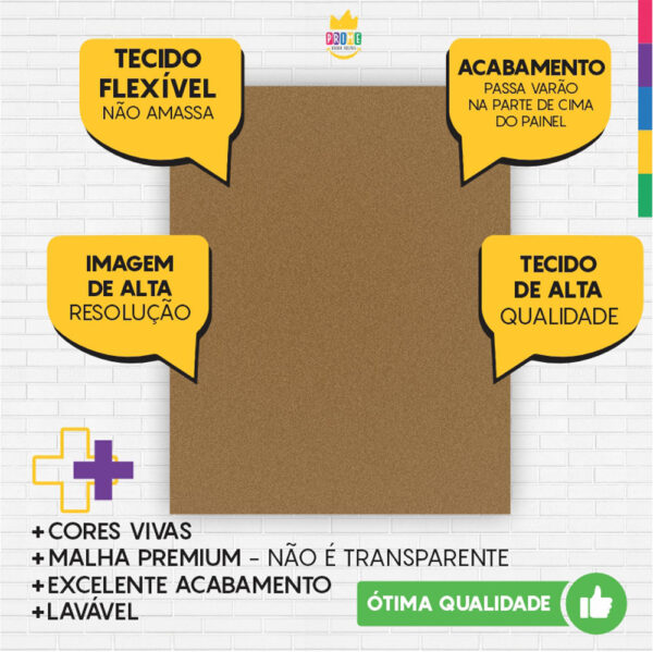 Painel de Festa Retangular 3D Caqui casadinho 1,75m x 2,20 Cor Lisa Tecido - Image 3