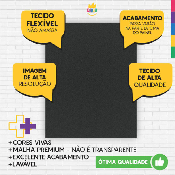 Painel de Festa Retangular 3D Cinza Chumbo casadinho 1,75m x 2,20 Cor Lisa Tecido - Image 3