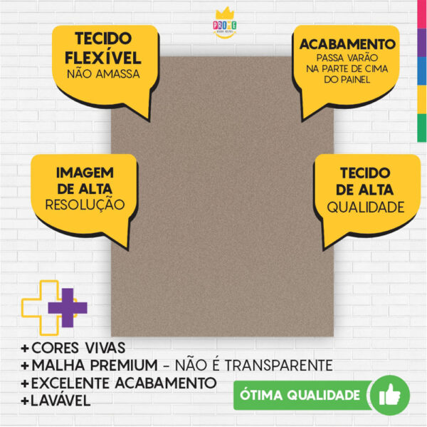 Painel de Festa Retangular 3D Cinza casadinho 1,75m x 2,20 Cor Lisa Tecido - Image 3
