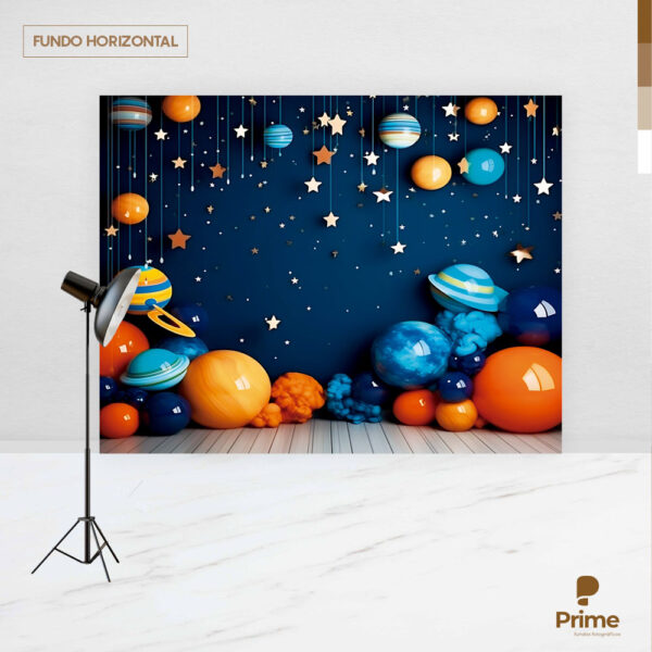 Fundo Fotográfico Cenário Galáxia Astronauta  2,20m x1,50m F546 - Image 4