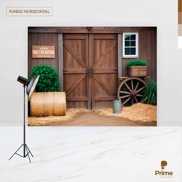 Fundo Fotográfico Cenário Celeiro Fazenda 2,20m x1,50m F679 - Image 4