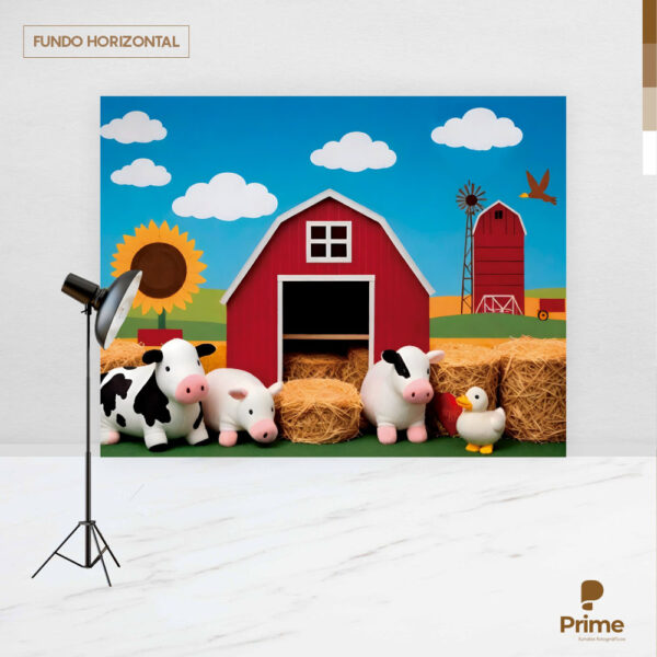 Fundo Fotográfico Cenário Fazendinha Cute 2,20m x1,50m F672 - Image 4