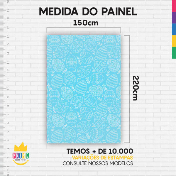 Painel de Festa Retangular 3D Páscoa casadinho 1,50m x 2,20 - Image 4
