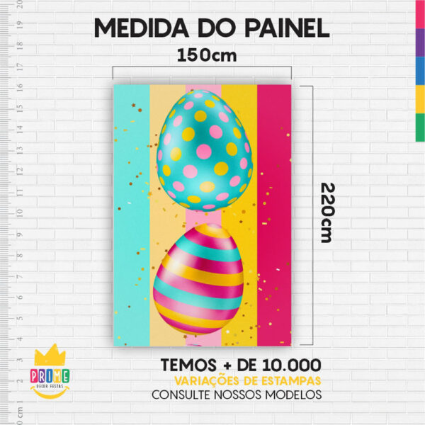 Kit Casado Páscoa Painel Redondo Trio Capas Cilindro Retangular Vertical Em Tecido - Image 6