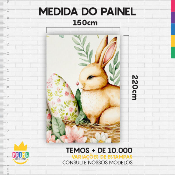 Kit Casado Páscoa Painel Redondo Trio Capas Cilindro Retangular Vertical Em Tecido - Image 6