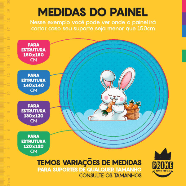 Kit Casado Páscoa Painel Redondo Trio Capas Cilindro Retangular Vertical Em Tecido - Image 4
