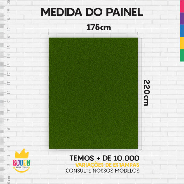 Painel de Festa Retangular 3D Verde Cana casadinho 1,75m x 2,20 Cor Lisa Tecido - Image 4