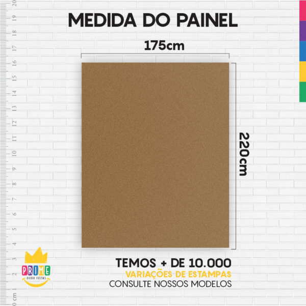 Painel de Festa Retangular 3D Caqui casadinho 1,75m x 2,20 Cor Lisa Tecido - Image 4