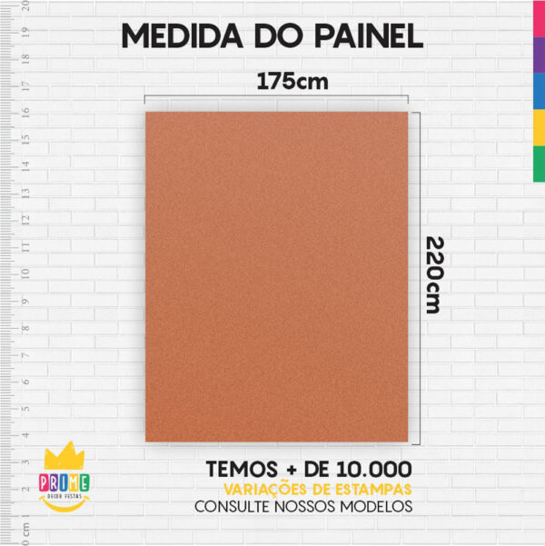 Painel de Festa Retangular 3D Caramelo casadinho 1,75m x 2,20 Cor Lisa Tecido - Image 4