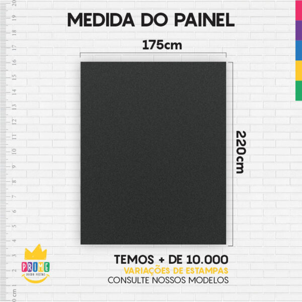 Painel de Festa Retangular 3D Cinza Chumbo casadinho 1,75m x 2,20 Cor Lisa Tecido - Image 4