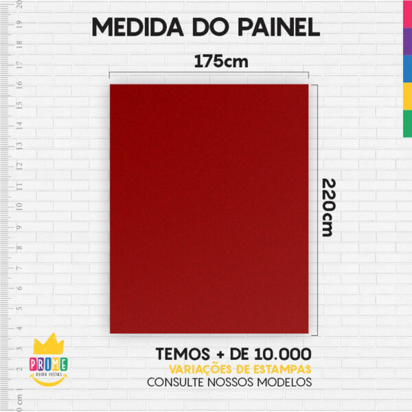 Painel de Festa Retangular 3D Graviola casadinho 1,75m x 2,20 Cor Lisa Tecido - Image 4