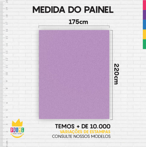 Painel de Festa Retangular 3D Lilás casadinho 1,75m x 2,20 Cor Lisa Tecido - Image 4
