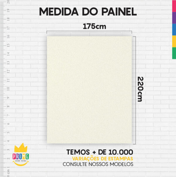 Painel de Festa Retangular 3D Palha casadinho 1,75m x 2,20 Cor Lisa Tecido - Image 4