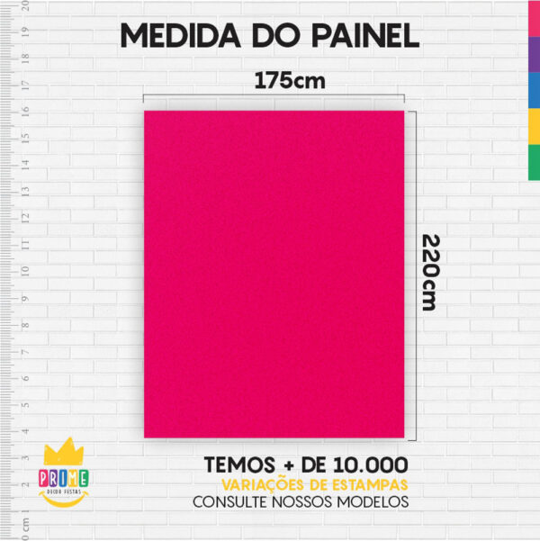 Painel de Festa Retangular 3D Rosa Pink casadinho 1,75m x 2,20 Cor Lisa Tecido - Image 4
