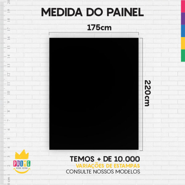 Painel de Festa Retangular 3D Preto casadinho 1,75m x 2,20 Cor Lisa Tecido - Image 4