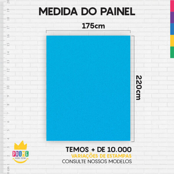 Painel de Festa Retangular 3D Turquesa casadinho 1,75m x 2,20 Cor Lisa Tecido - Image 4