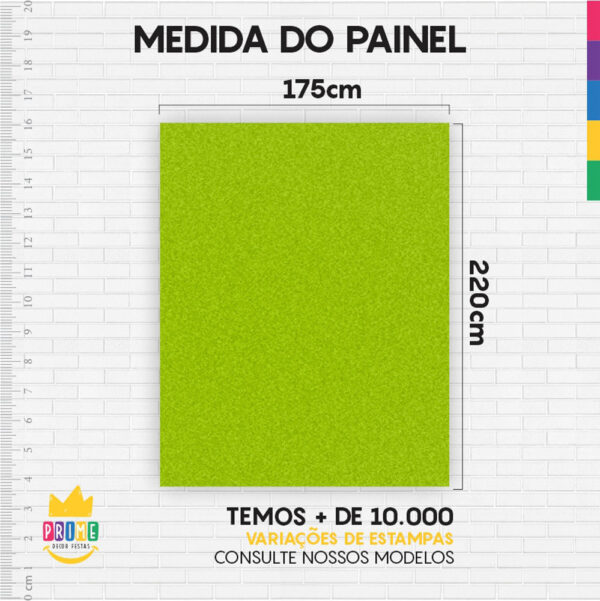 Painel de Festa Retangular 3D Verde Abacate casadinho 1,75m x 2,20 Cor Lisa Tecid - Image 4