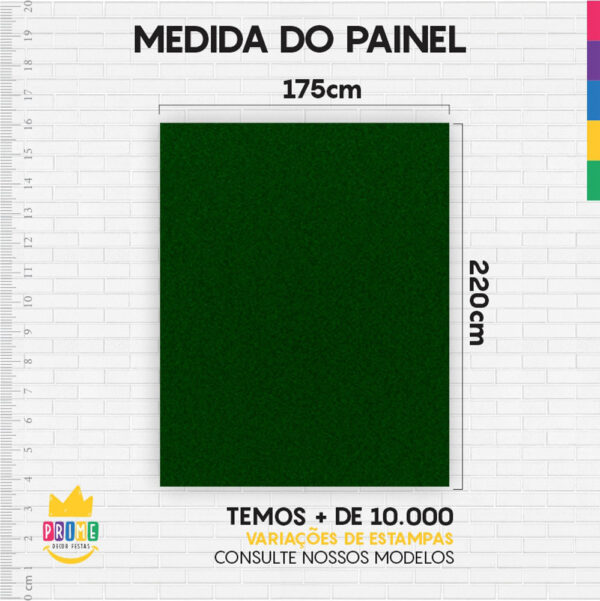 Painel de Festa Retangular 3D Verde Bandeira casadinho 1,75m x 2,20 Cor Lisa Tecido - Image 4