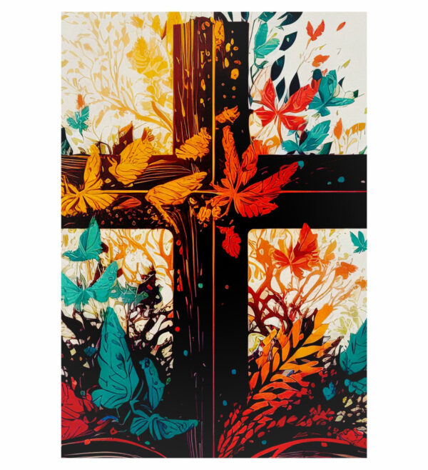 Painel de Festa Retangular 3D Páscoa Religiosa casadinho 1,50m x 2,20