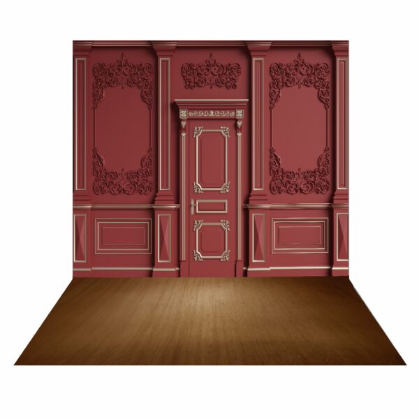 Fundo Fotográfico Cenário Boiserie Marsala 2,2m x 1,5m F954