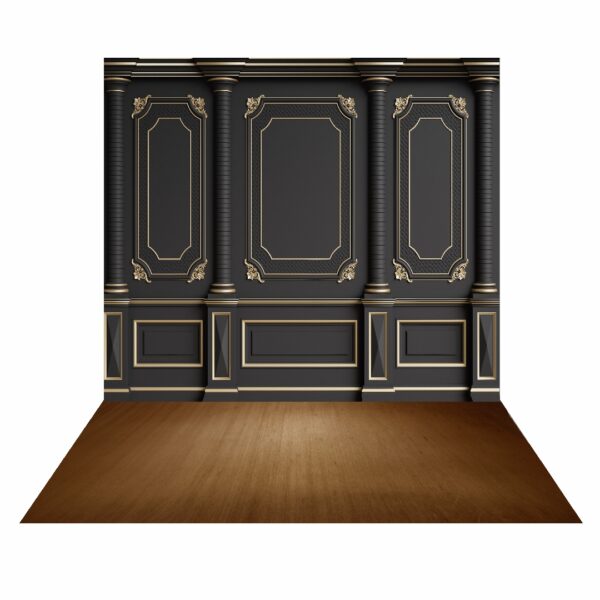 Fundo Fotográfico Cenário Boiserie Chumbo 2,2m x 1,5m F955