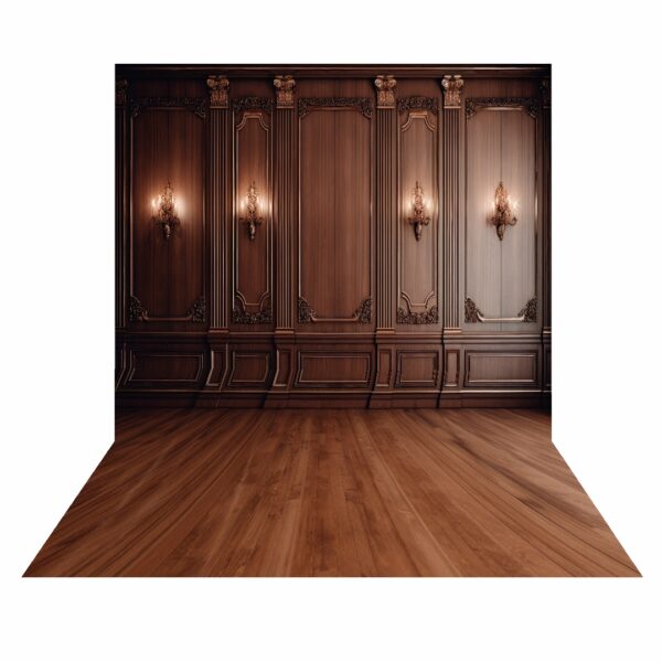 Fundo Fotográfico Cenário Boiserie Marrom 2,2m x 1,5m F956