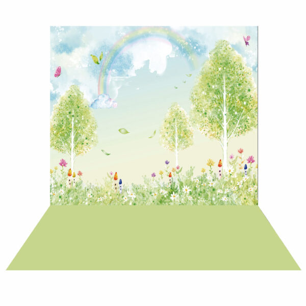 Fundo Fotográfico Jardim Floresta  em Tecido 2,20m x1,50m F617