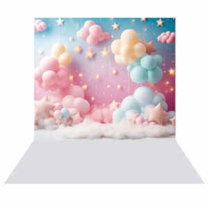 Fundo Fotográfico Newborn Chuva de Amor em Tecido 2,20m x1,50m F665