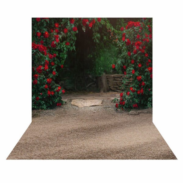 Fundo Fotográfico Cenário Jardim Rosa Dia das Mães em Tecido 2,20m x1,50m F897