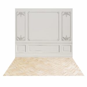 Fundo Fotográfico Cenário Boiserie Branco Gelo 2,2m x 1,5m F951