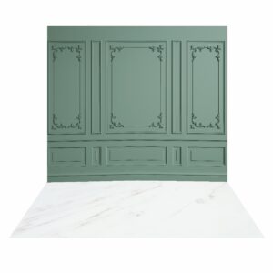 Fundo Fotográfico Cenário Boiserie Verde Oliva 2,2m x 1,5m F950