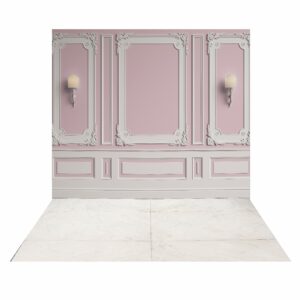 Fundo Fotográfico Cenário Boiserie Rosa BB 2,2m x 1,5m F949