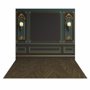 Fundo Fotográfico Cenário Boiserie Verde Musgo 2,2m x 1,5m F947
