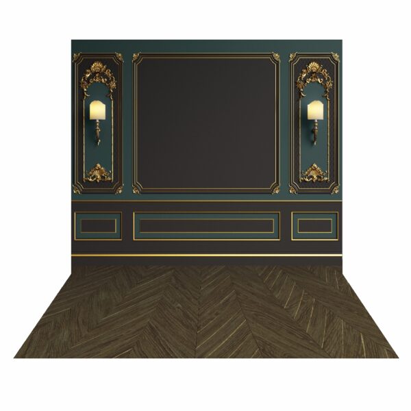 Fundo Fotográfico Cenário Boiserie Verde Musgo 2,2m x 1,5m F947