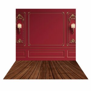 Fundo Fotográfico Cenário Boiserie Vermelho 2,2m x 1,5m F945