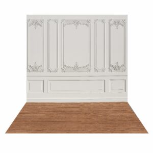 Fundo Fotográfico Cenário Boiserie Off White 2,2m x 1,5m F952
