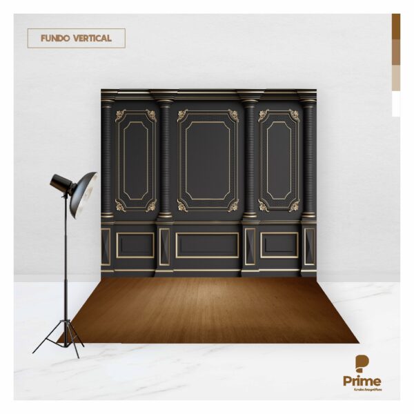 Fundo Fotográfico Cenário Boiserie Chumbo 2,2m x 1,5m F955 - Image 3