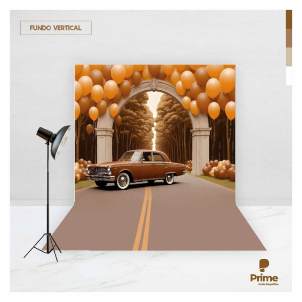 Fundo Fotográfico Cenário Carro Retrô Tecido 2,20m x1,50m F567 - Image 2