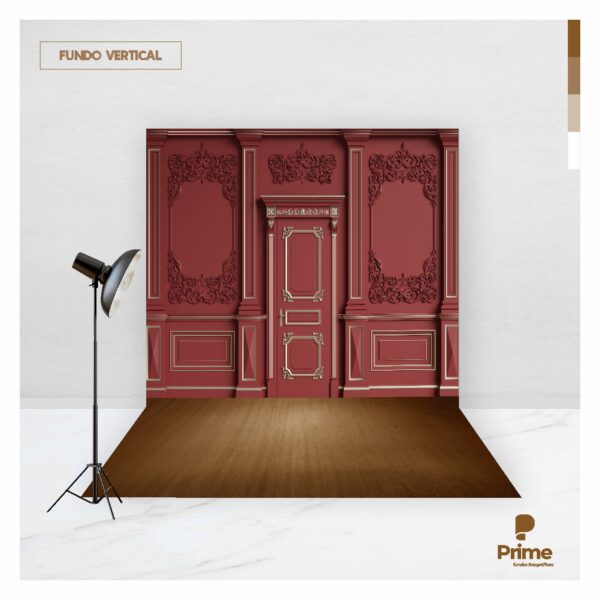Fundo Fotográfico Cenário Boiserie Marsala 2,2m x 1,5m F954 - Image 3