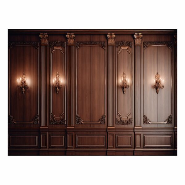 Fundo Fotográfico Cenário Boiserie Marrom 2,2m x 1,5m F956 - Image 4