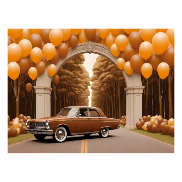 Fundo Fotográfico Cenário Carro Retrô Tecido 2,20m x1,50m F567 - Image 3