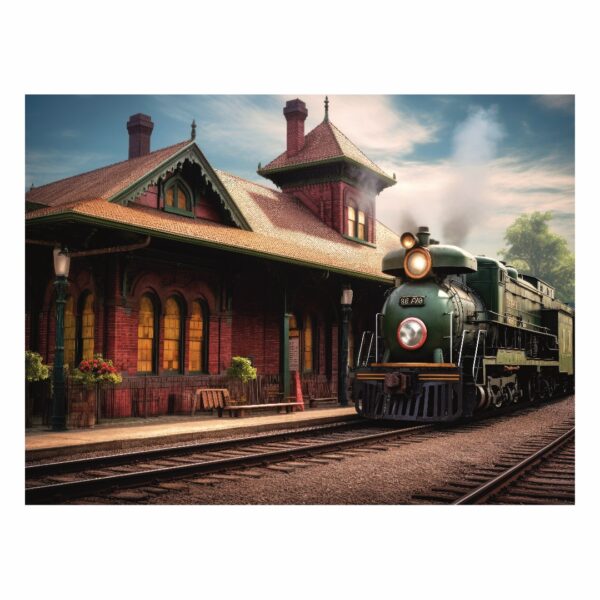 Fundo Fotográfico Cenário Estação de Trem Tecido 2,20m x 1,50m F569 - Image 3