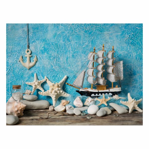 Fundo Fotográfico Cenário Navio com Estrelas do Mar Tecido 2,20m x 1,50m F631 - Image 3
